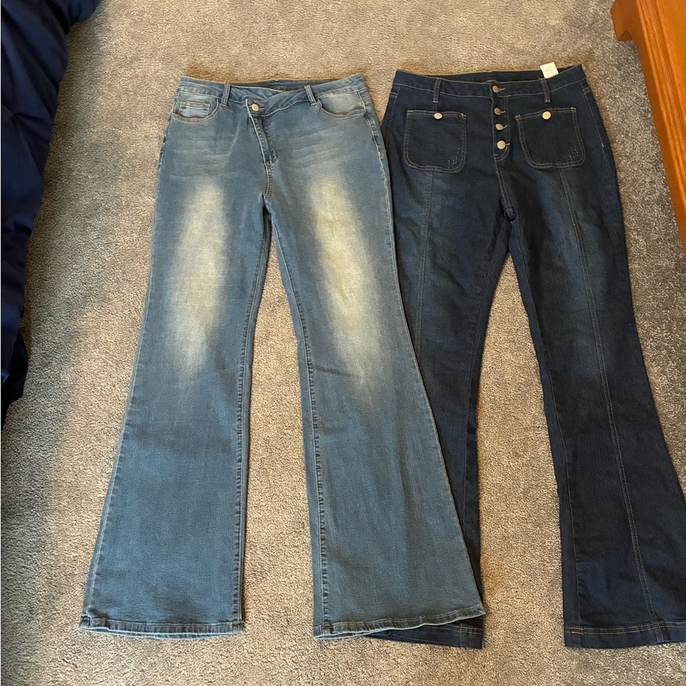 Bundle of Two Pairs of SHEIN bootcut jeans in size Tall XL